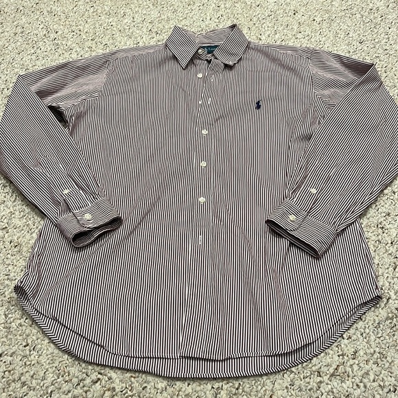 Ralph Lauren Cotton Striped Button Down Shirt - Picture 1 of 6